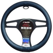 COPRIVOLANTE TOTAL BLACK IN ECOPELLE NERA LISCIA SIMONI RACING CVT/16