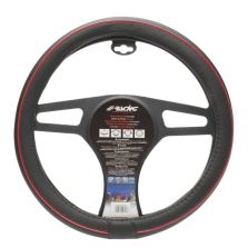 COPRIVOLANTE SPEED IN ECOPELLE NERA INSERTO E CUCITURE ROSSE SIMONI RACING CVT/40