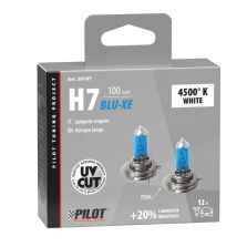 COPPIA LAMPADINE ALOGENE BLU-XE 12V H7 100W PX26D PILOT 58187