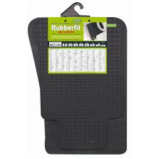 COPPIA TAPPETI ANTERIORE IN GOMMA RUBBERFIT COLORE NERO FIT-1 CORA 134001