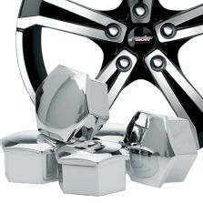 COPRIBULLONI CROMATI IN CHIAVE 17 mm 21 PEZZI SIMONI CBC/17