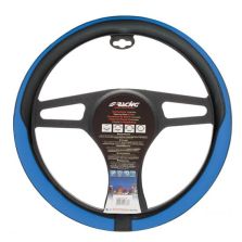 COPRIVOLANTE TIDY BLUE IN ECOPELLE NERO E BLU FORATO SIMONI RACING CVT/43B