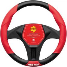 COPRIVOLANTE TUNING NERO/ROSSO 36,5-37,9 CM MOMO SWC016BRS