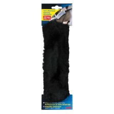 CUSCINO AVVOLGI CINTURA DI SICUREZZA IN VERA PELLICCIA DI MONTONE - NERO- LAMPA 72444