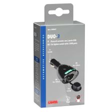 DUO-3 - PRESA TIPO ACCENDISIGARI + 2 PRESE USB LAMPA 39047