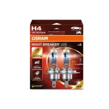 DUO BOX COPPIA DUE LAMPADINE NIGHT BREAKER 220 H4 OSRAM 64193NB220-2HB