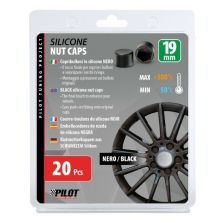 COPRIBULLONI IN SICLICONE NERO 19 MM SILICONE NUT CAPS-20 PILOT 02245