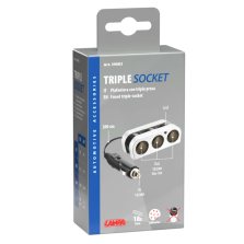 PRESA CORRENTE TRIPLA CON USB 12/24V LAMPA 39083