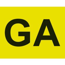 ADESIVO CONTRASSEGNO GA (GUIDA ACCOMPAGNATA) - ANTERIORE LAMPA 65359