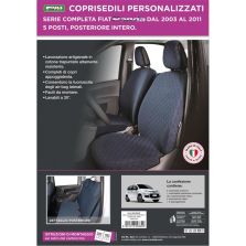 COPRISEDILI FODERINE ANT. E POST. FIAT PANDA II 03> 5 POSTI POSTERIORE INTERO IN COTENE AVIO CORA 129332