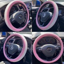 COPRIVOLANTE PINK DIAMONDS SIMONI RACING CVT/60P ECO PELLE ROSA E STRASS